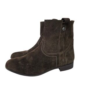 FRYE Women's Size 8.5M Sarah Shorties Dark Brown Suede Ankle Boots Western Style